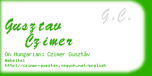 gusztav czimer business card